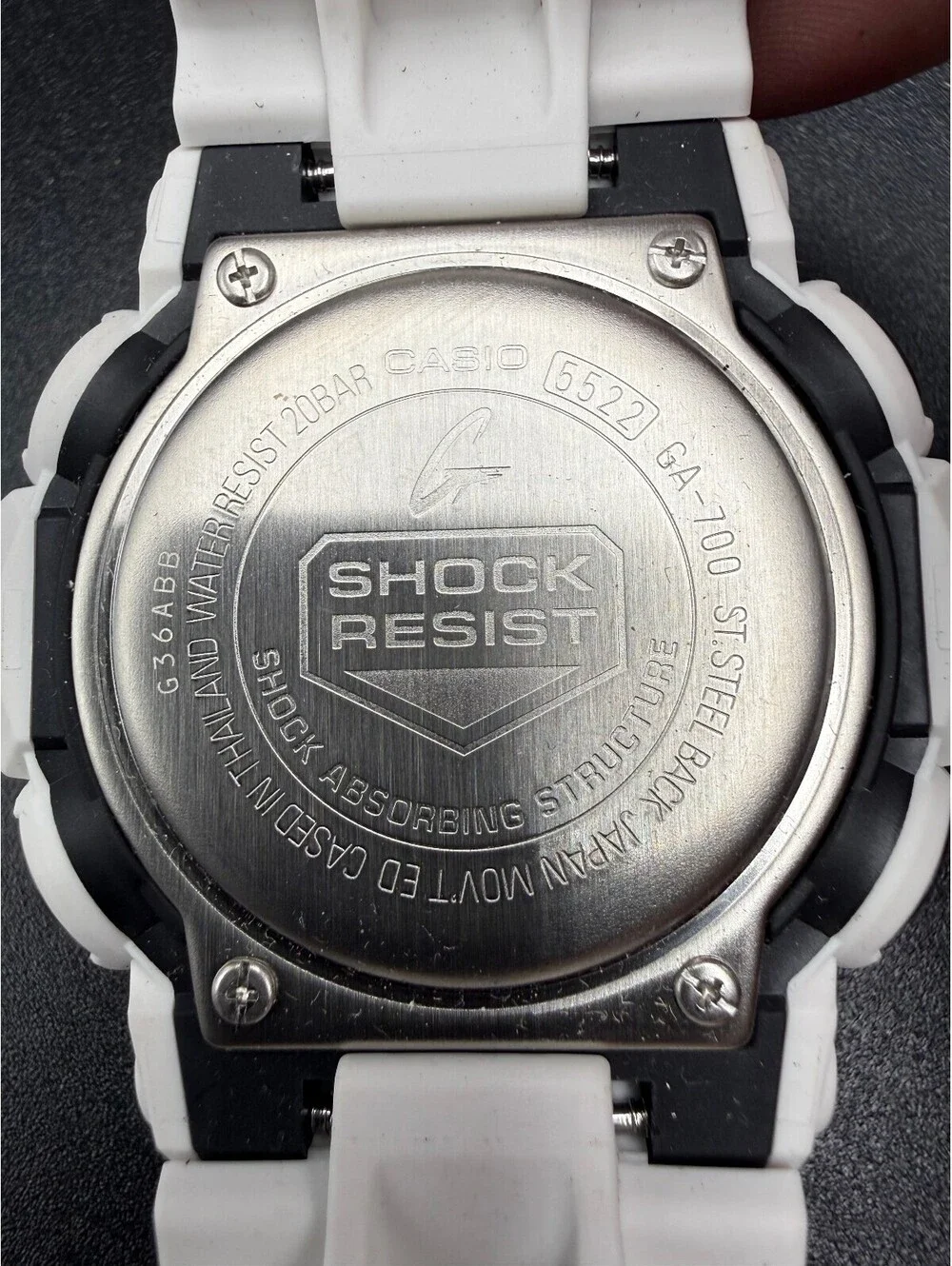 Casio G-Shock white analog-digital watch